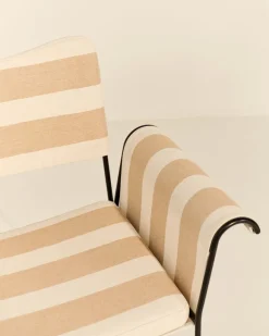 GUBI Tropique chair, classic black - Leslie Stripe 40