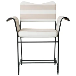GUBI Tropique chair, classic black - Leslie Stripe 40