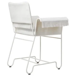 GUBI Tropique chair with fringes, classic white - Leslie 06