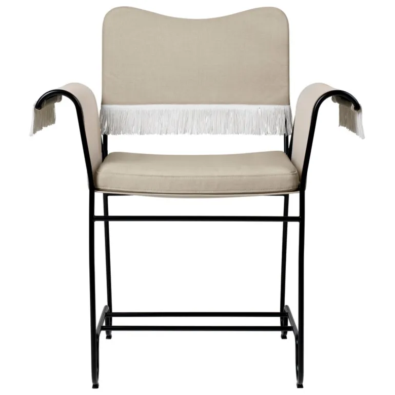 GUBI Tropique chair with fringes, classic black - Leslie 12
