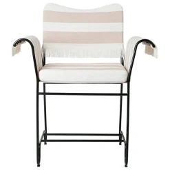GUBI Tropique chair with fringes, classic black - Leslie Stripe 40