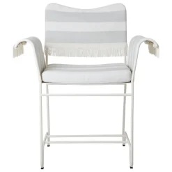 GUBI Tropique chair with fringes, classic white - Leslie Stripe 20