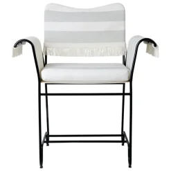 GUBI Tropique chair with fringes, classic black - Leslie Stripe 20