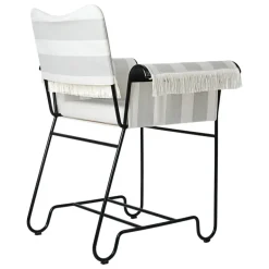 GUBI Tropique chair with fringes, classic black - Leslie Stripe 20