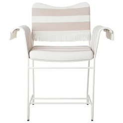 GUBI Tropique chair with fringes, classic white - Leslie Stripe 40