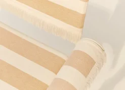 GUBI Tropique chair with fringes, classic white - Leslie Stripe 40