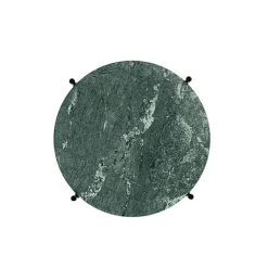 GUBI TS coffee table, 40 cm, black - green marble