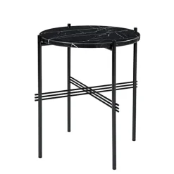 GUBI TS coffee table, 40 cm, black - black marble