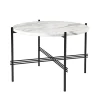 GUBI TS coffee table, 55 cm, black - white marble