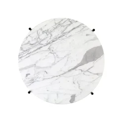 GUBI TS coffee table, 55 cm, black - white marble