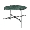 GUBI TS coffee table, 55 cm, black - green marble