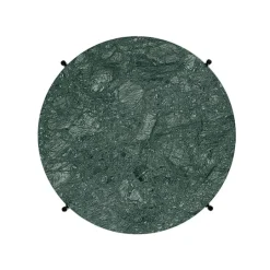 GUBI TS coffee table, 55 cm, black - green marble