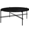 GUBI TS coffee table, 80 cm, black - black marble