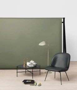 GUBI TS coffee table, 80 cm, black - black marble