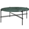 GUBI TS coffee table, 80 cm, black - green marble