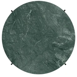 GUBI TS coffee table, 80 cm, black - green marble