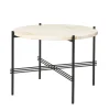 GUBI TS coffee table, 55 cm, black - white travertine