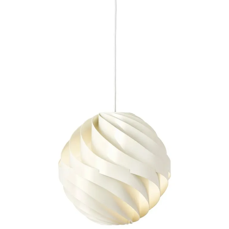 GUBI Turbo pendant, 36 cm, alabaster white, glossy