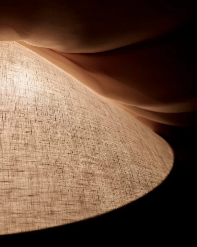 GUBI Tynell 1967 pendant, 56 cm, brass - canvas