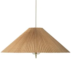 GUBI Tynell 1972 pendant, 60 cm, brass - bamboo