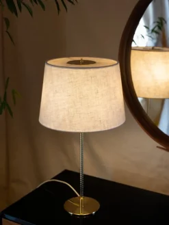 GUBI Tynell 9205 table lamp, brass - canvas