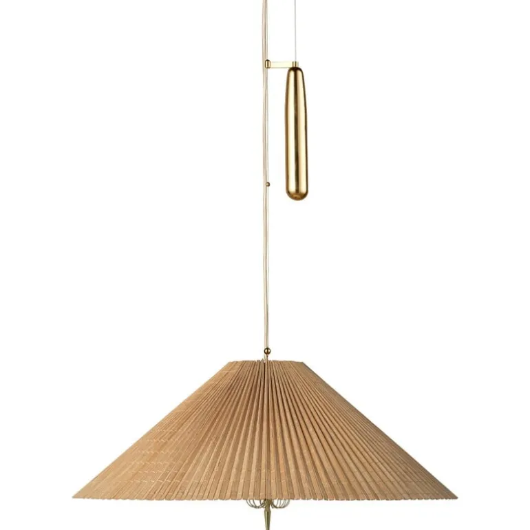 GUBI Tynell A1972 pendant, 60 cm, brass - bamboo