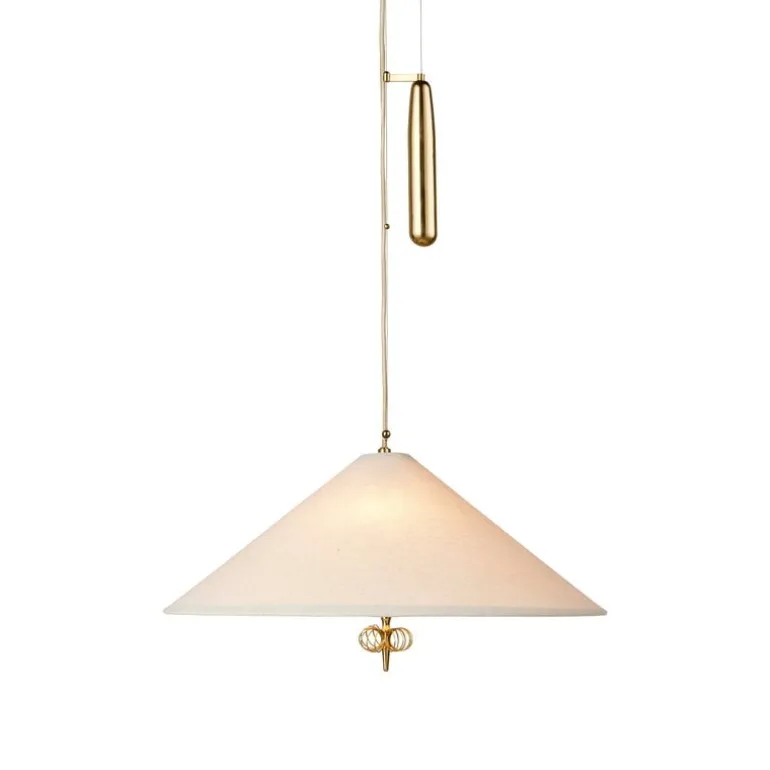 GUBI Tynell A1967 pendant, 56 cm, brass - canvas