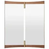 GUBI Vanity wall mirror, 2 panels, walnut - brass