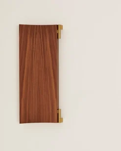 GUBI Vanity wall mirror, 2 panels, walnut - brass