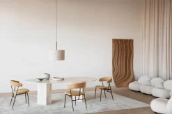 GUBI Violin chair, fully upholstered, Around Boucle 032