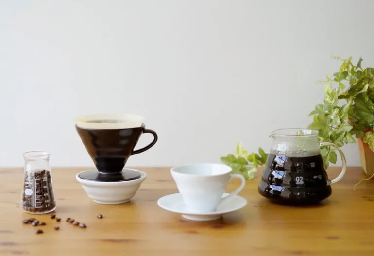 Hario Hario V60 coffee dripper size 02, matt black porcelain