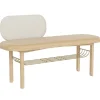 Hartô Eustache bench, oak - camel - beige