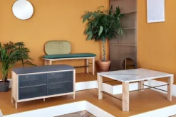 Hartô Gabin bench, oak - slate grey