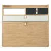 Hartô Gaston wall desk, 80 cm, oak - light grey - dark grey