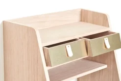 Hartô Suzon wall shelf, oak - brass