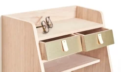 Hartô Suzon wall shelf, oak - brass