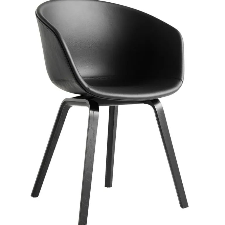 HAY About A Chair AAC23, black oak - black leather