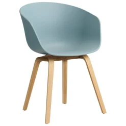 HAY About A Chair AAC22, dusty blue 2.0 - lacquered oak