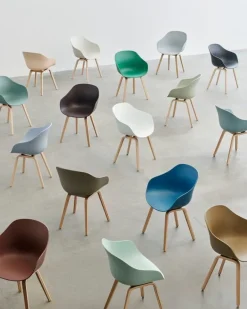 HAY About A Chair AAC22, dusty blue 2.0 - lacquered oak