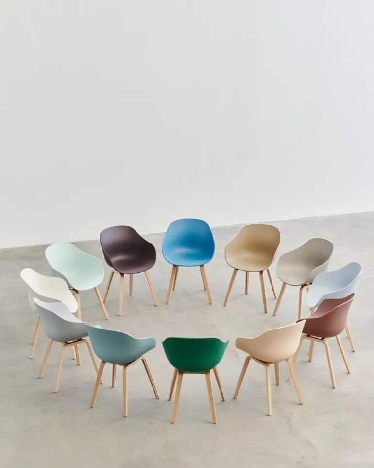 HAY About A Chair AAC22, dusty blue 2.0 - lacquered oak