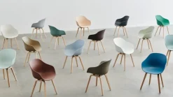 HAY About A Chair AAC22, dusty blue 2.0 - lacquered oak