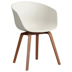 HAY About A Chair AAC22, melange cream 2.0 - lacquered walnut