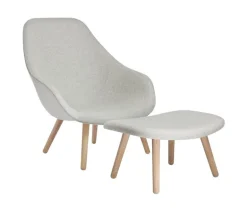 HAY About A Lounge Chair AAL92, lacquered oak - Divina Melange 120