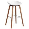 HAY About A Stool AAS32, 75 cm, white 2.0 - lacquered walnut - steel