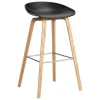 HAY About A Stool AAS32, 75 cm, black 2.0 - lacquered oak - steel