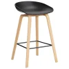 HAY About A Stool AAS32, 65 cm, black 2.0 - soaped oak - black steel
