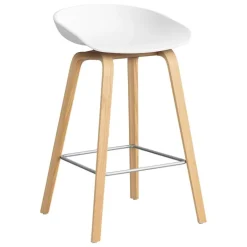 HAY About A Stool AAS32, 65 cm, white 2.0 - lacquered oak - steel