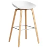 HAY About A Stool AAS32, 75 cm, white 2.0 - lacquered oak - steel