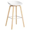 HAY About A Stool AAS32, 75 cm, white 2.0 - soaped oak - steel