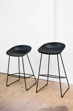 HAY About A Stool AAS38 bar stool, 65 cm, black 2.0 - black - black